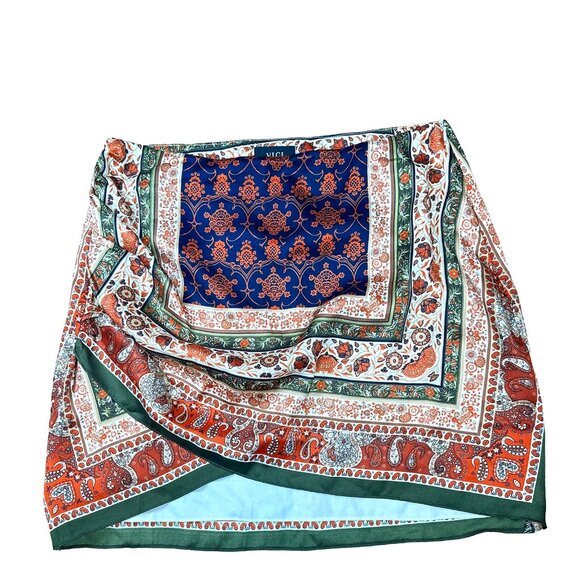 Vici Boho Faux Mini Wrap Skirt - Picture 2 of 3